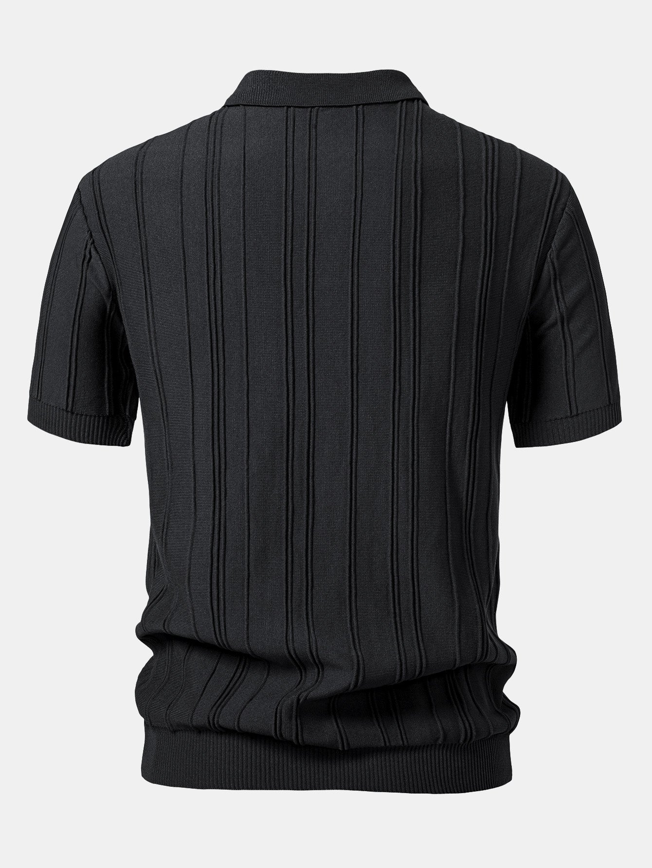 Hunter | Stripe Jacquard Zipper Knit Polo Shirt - Image 11