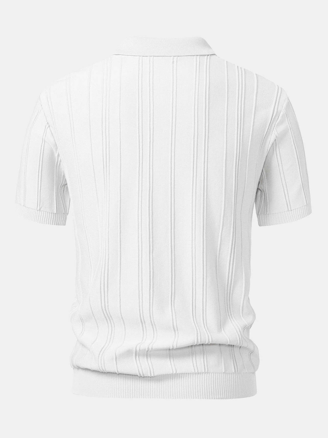 Hunter | Stripe Jacquard Zipper Knit Polo Shirt - Image 2