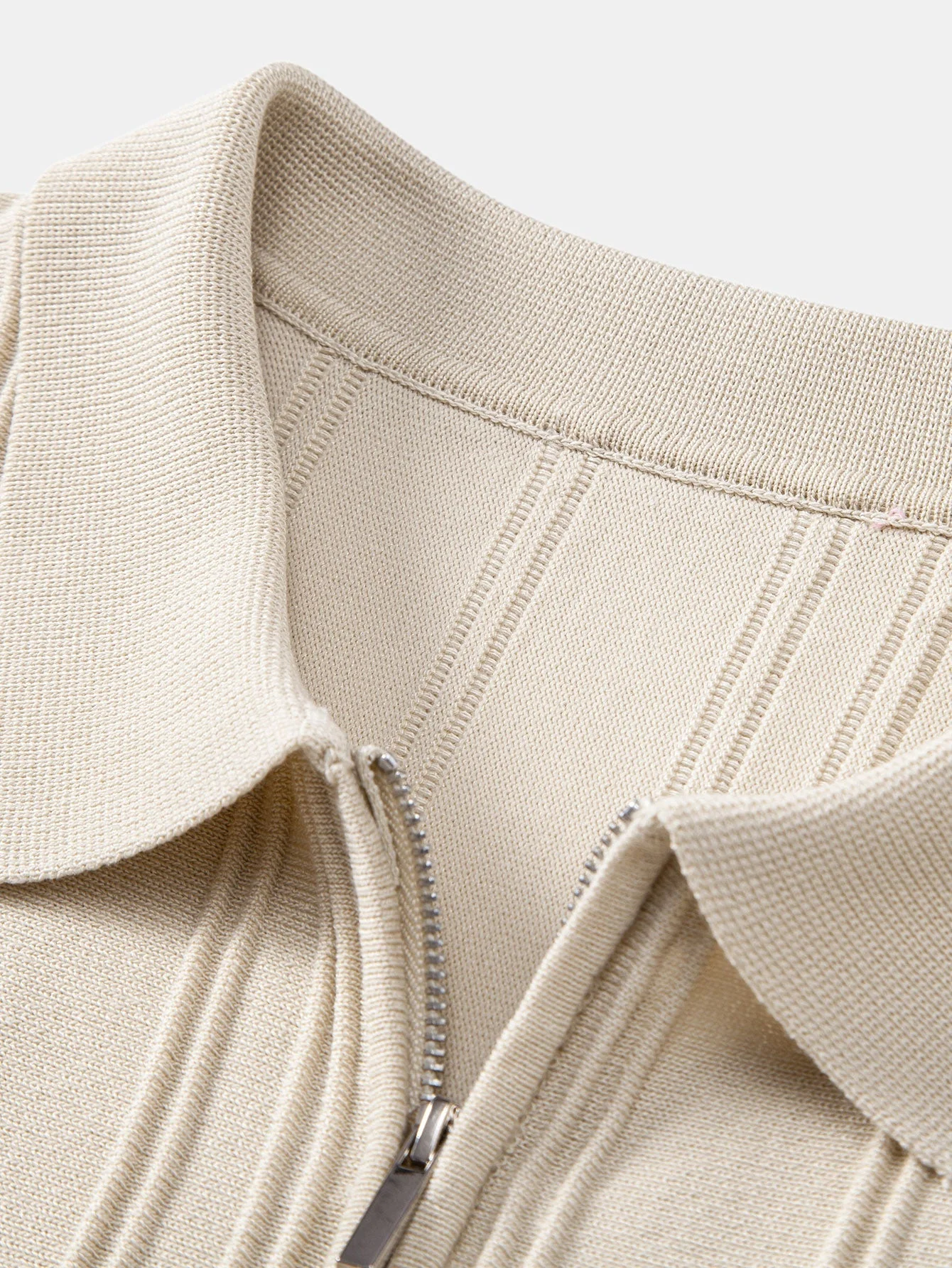 Hunter | Stripe Jacquard Zipper Knit Polo Shirt - Image 3