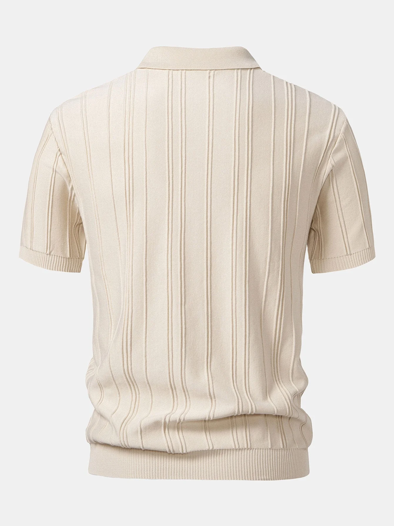 Hunter | Stripe Jacquard Zipper Knit Polo Shirt - Image 7