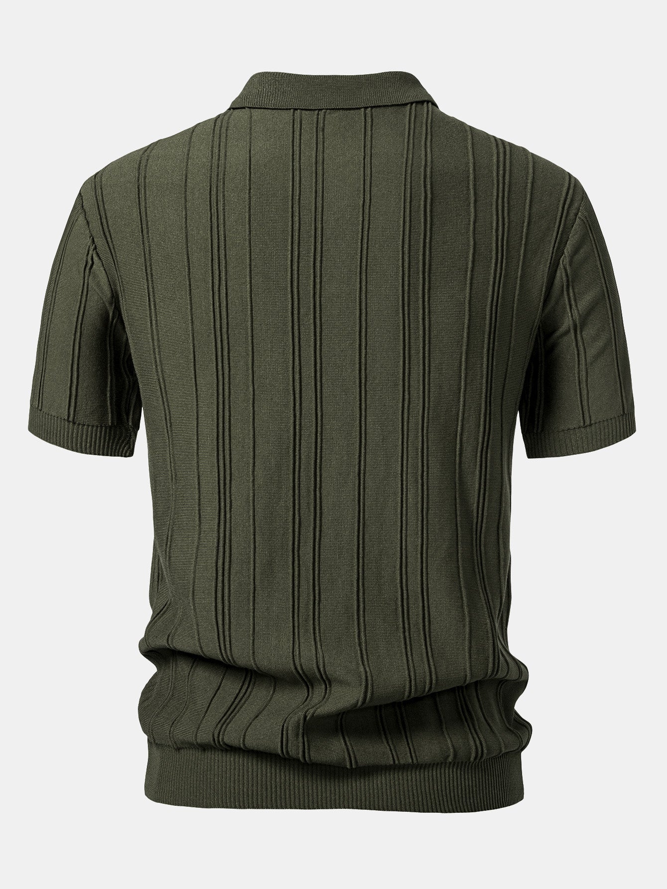 Hunter | Stripe Jacquard Zipper Knit Polo Shirt - Image 9