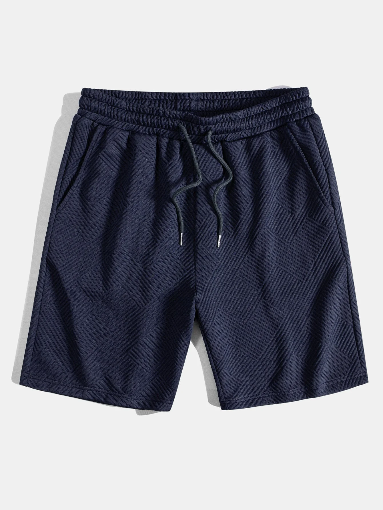 Hyginus | Striped Jacquard Drawstring Shorts - Image 5