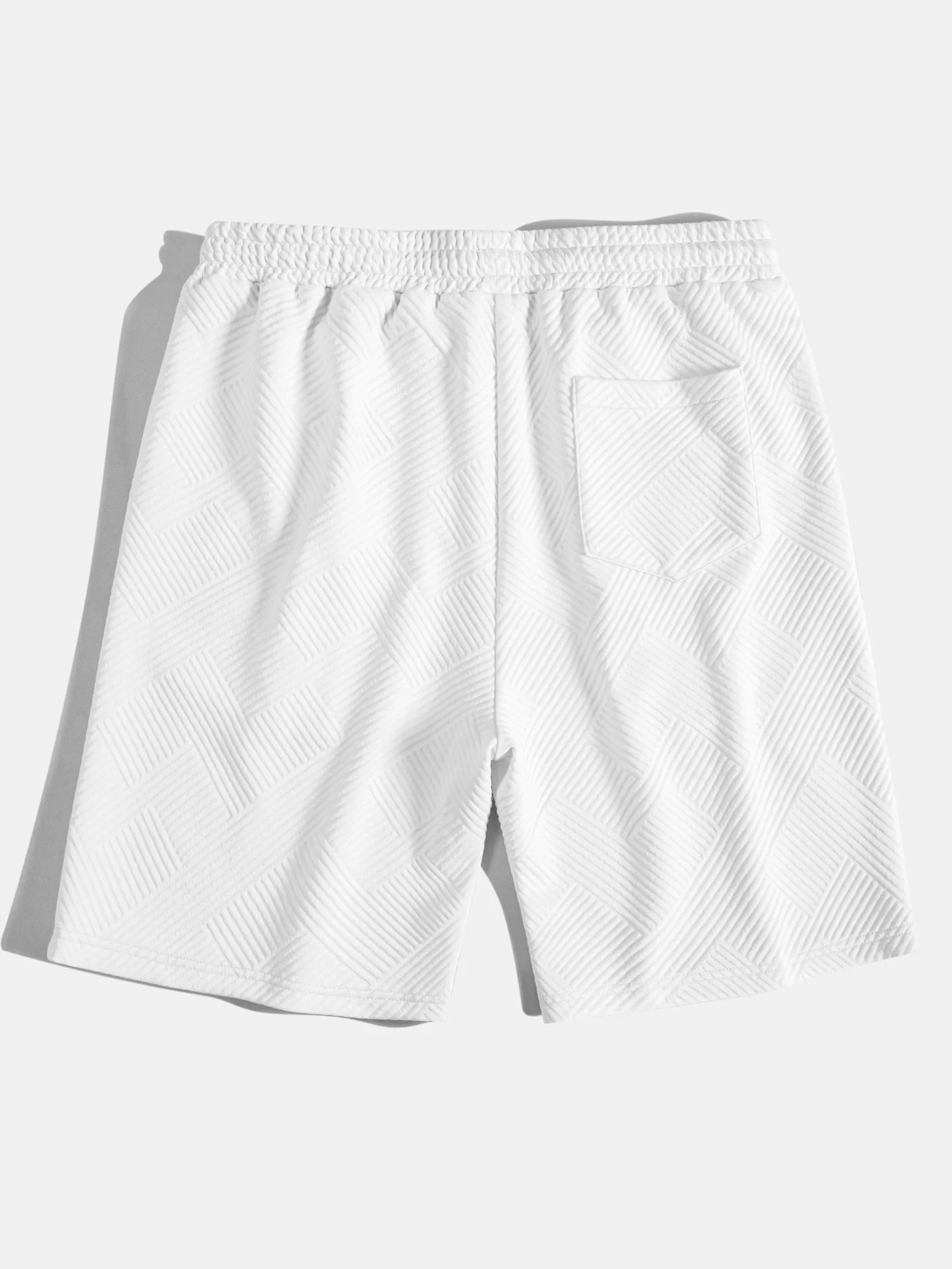 Hyginus | Striped Jacquard Drawstring Shorts - Image 8