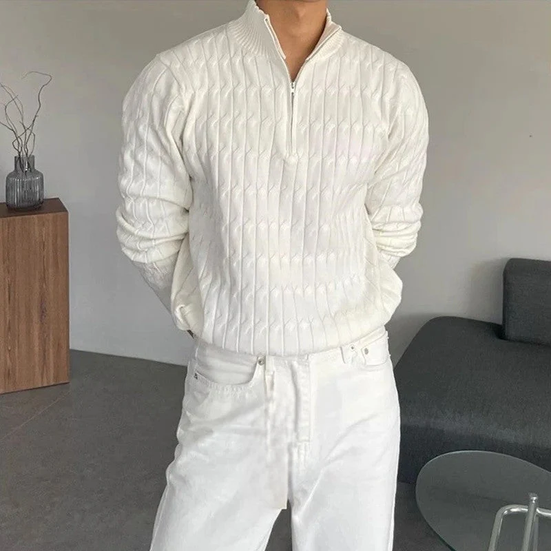 Iago® | Cable-knit Half-Zip Sweater - Image 2