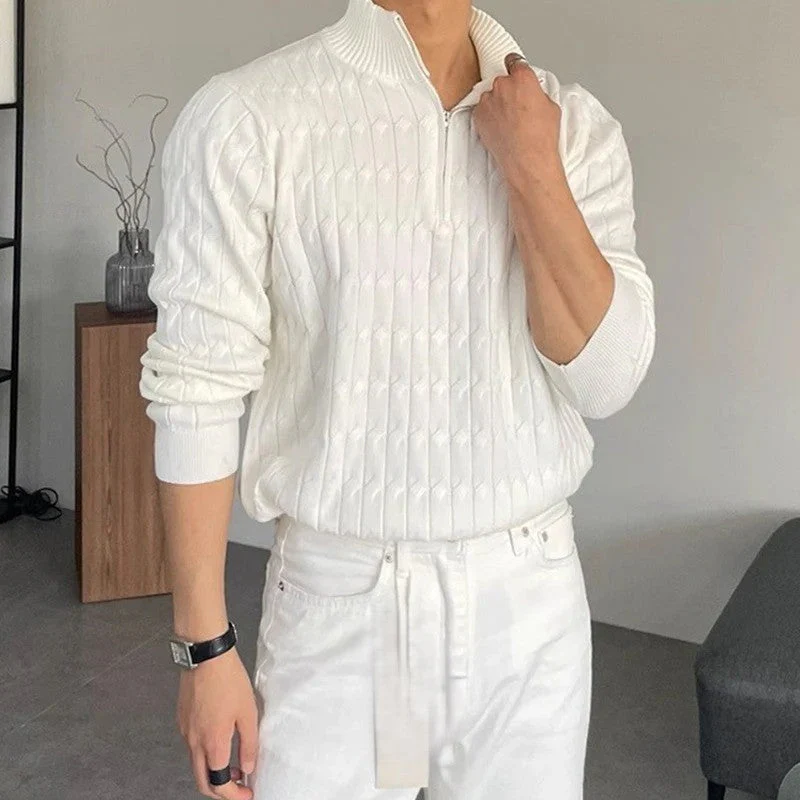 Iago® | Cable-knit Half-Zip Sweater - Image 3