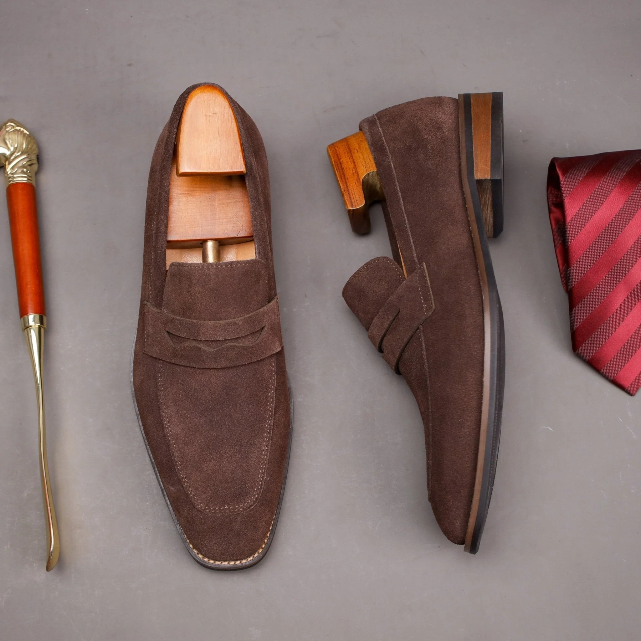 Iago | Modern Penny Loafers for Men – Suede Slip-On Style - Image 10
