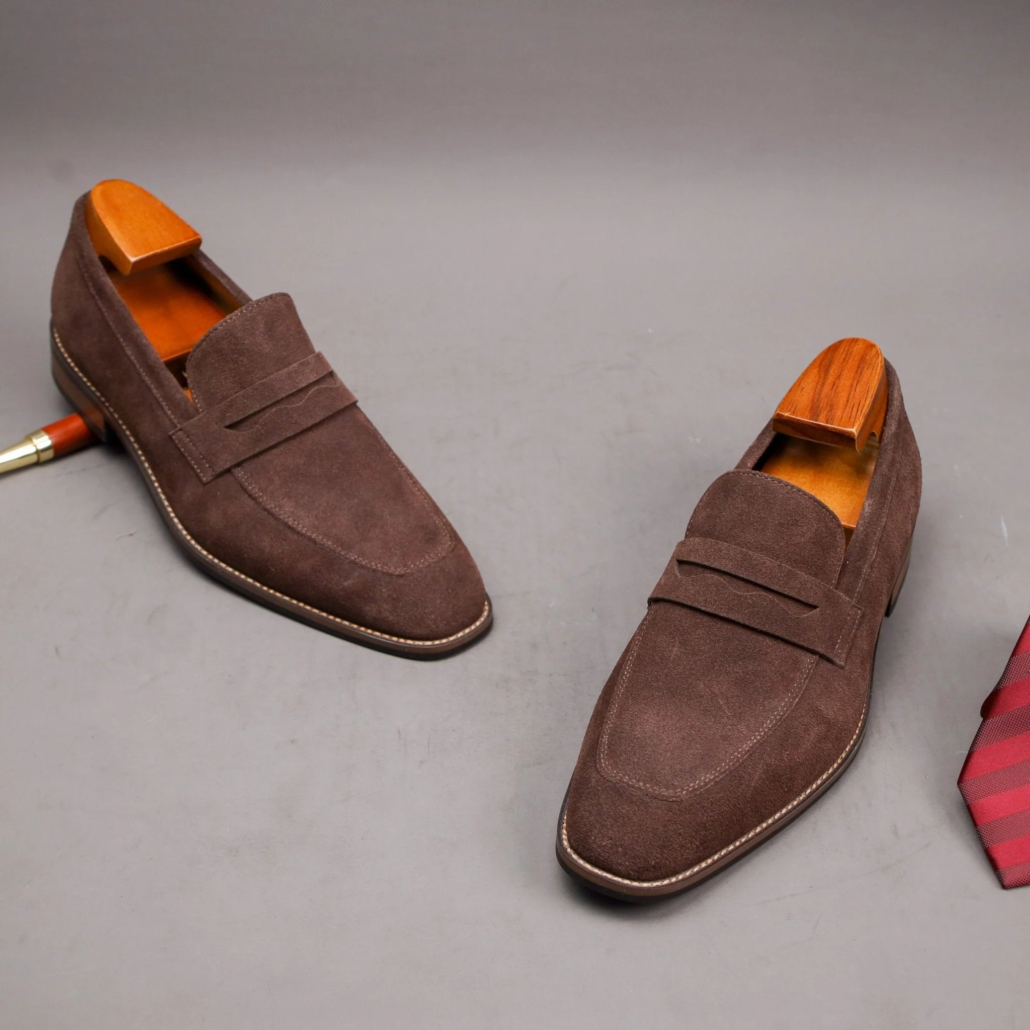 Iago | Modern Penny Loafers for Men – Suede Slip-On Style - Image 9