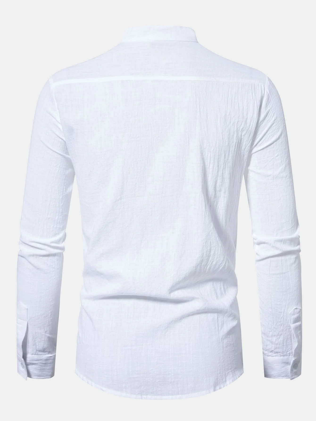 Ian® | Long Sleeved Textured Stand Collar Shirt - Image 11