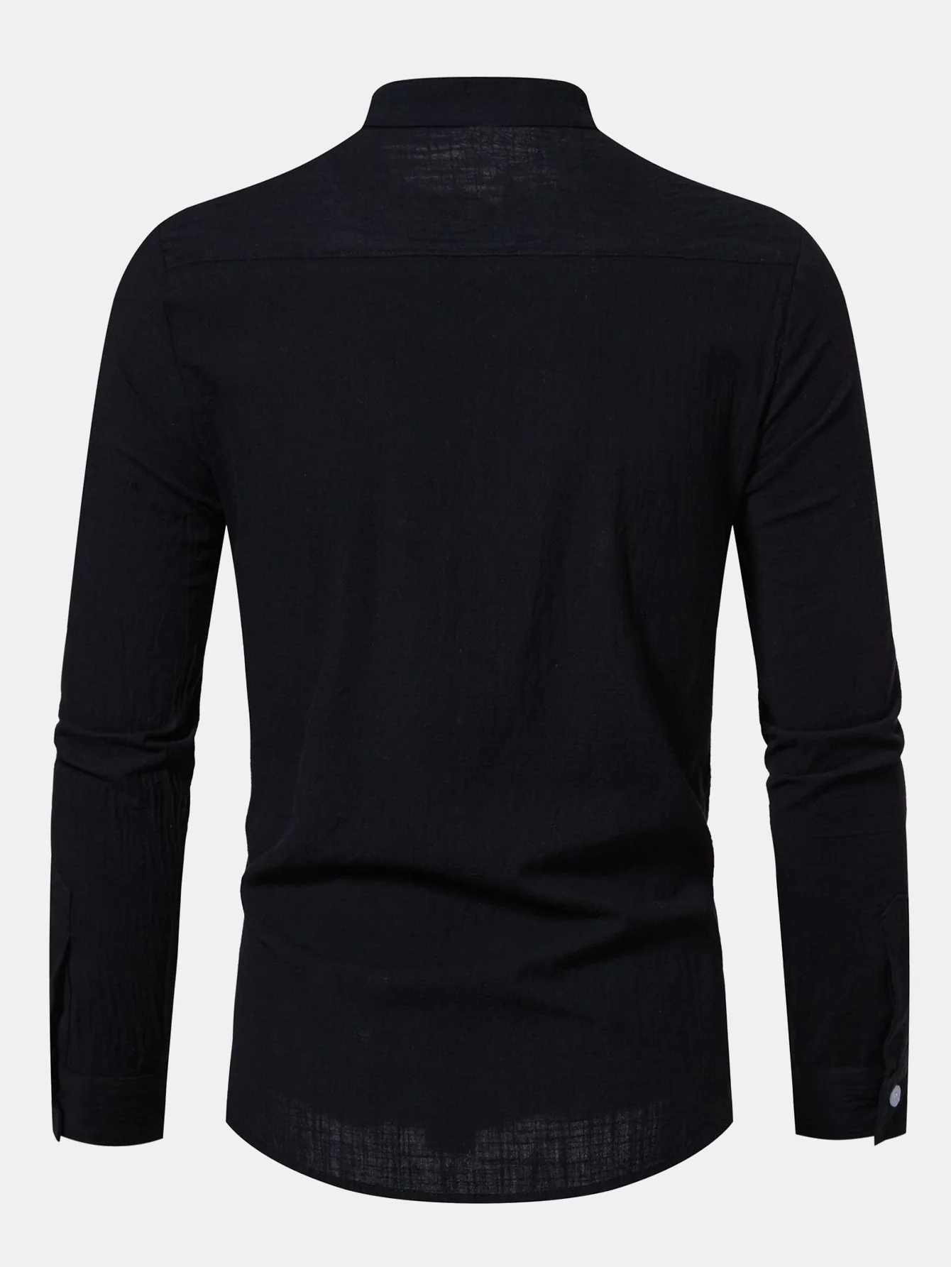 Ian® | Long Sleeved Textured Stand Collar Shirt - Image 2
