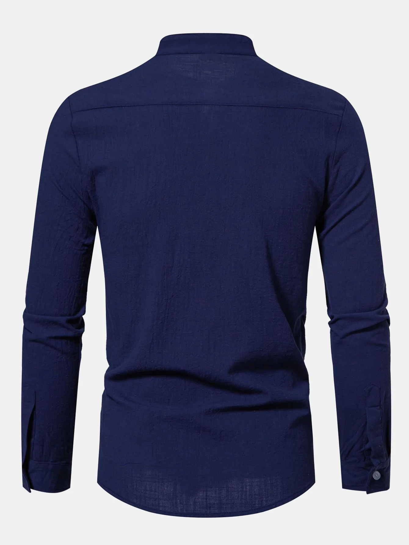 Ian® | Long Sleeved Textured Stand Collar Shirt - Image 9