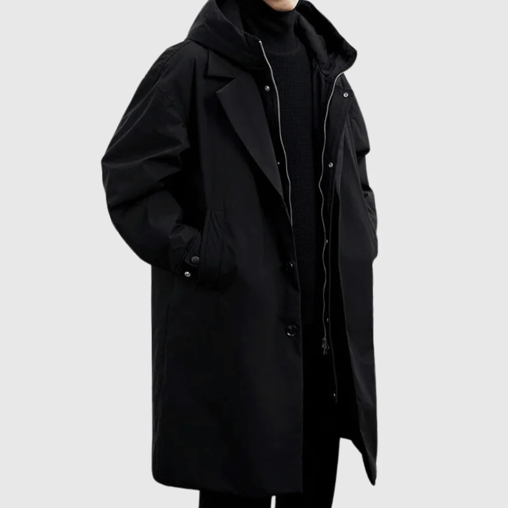Ian® | Men’s Winter Trench Coat with Faux Fur Lining - Image 2