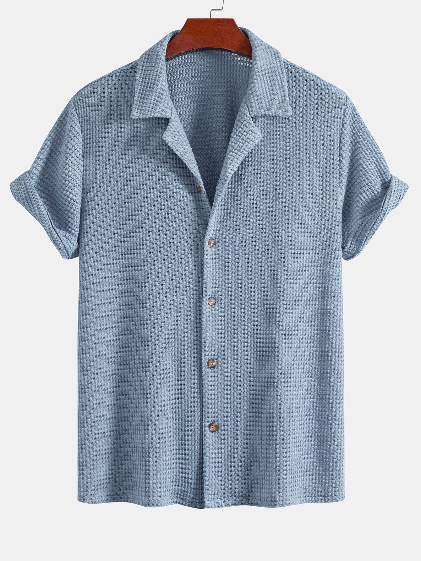 IanĀ® | Textured Cuban Shirt & Linen Cotton Blend Drawstring Shorts - Image 5