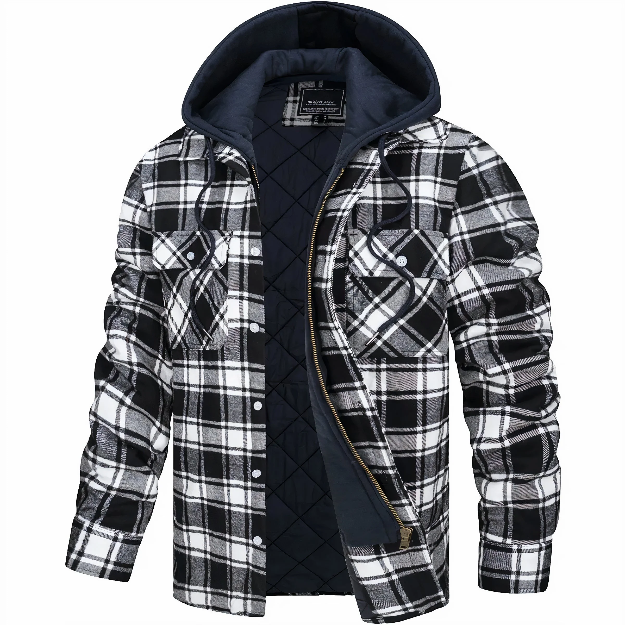Idris | Quilted flannel jacket for men - Image 6