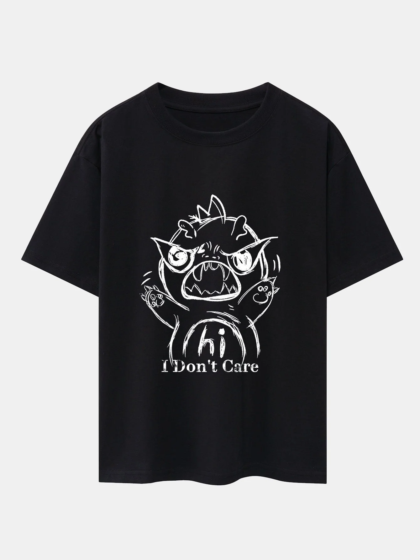 Ignacio® | Cartoon Dinosaur Print Drop Shoulder Oversize T-Shirt - Image 2