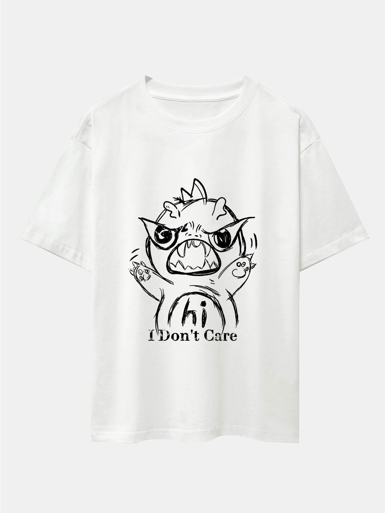 Ignacio® | Cartoon Dinosaur Print Drop Shoulder Oversize T-Shirt - Image 3
