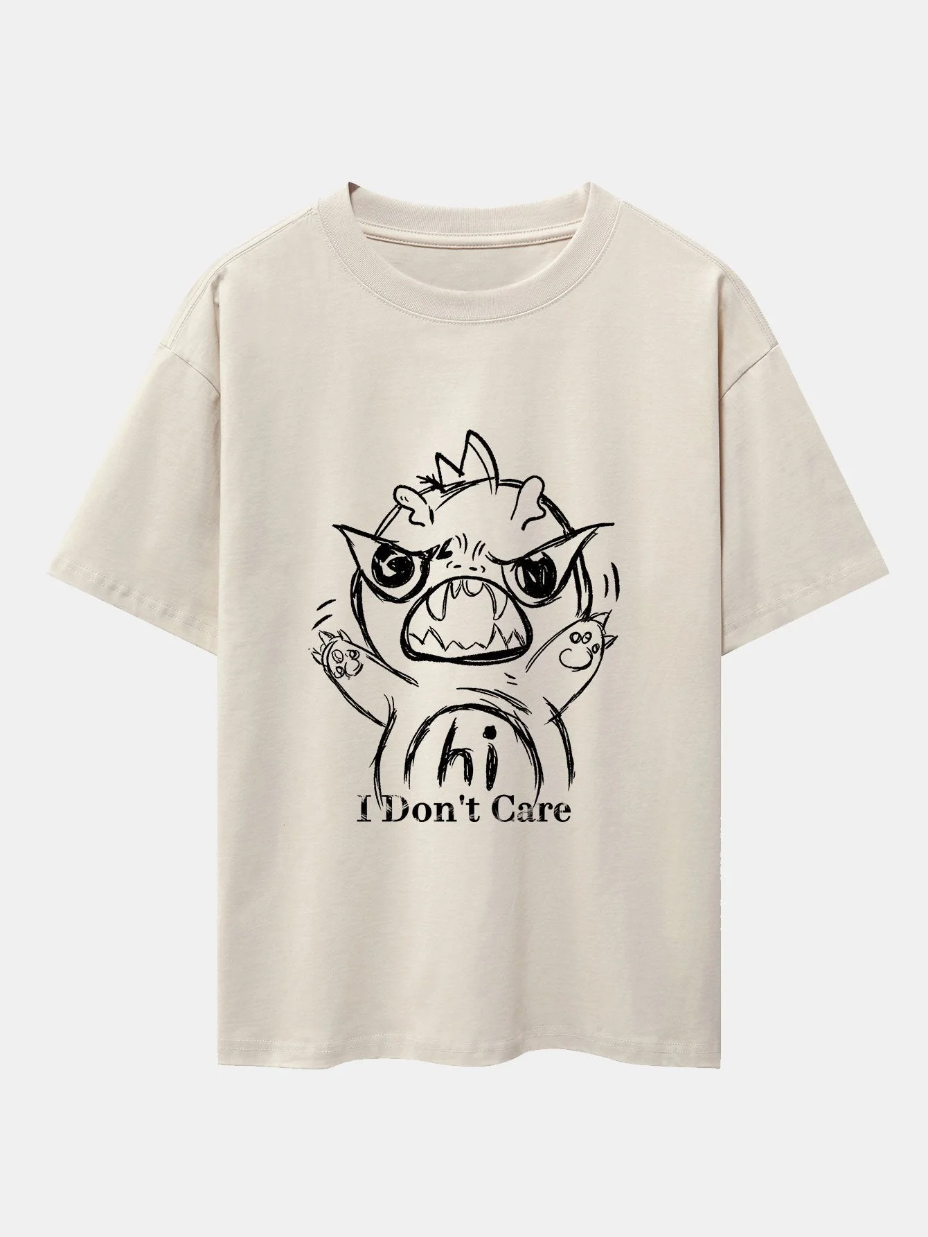 Ignacio® | Cartoon Dinosaur Print Drop Shoulder Oversize T-Shirt - Image 4