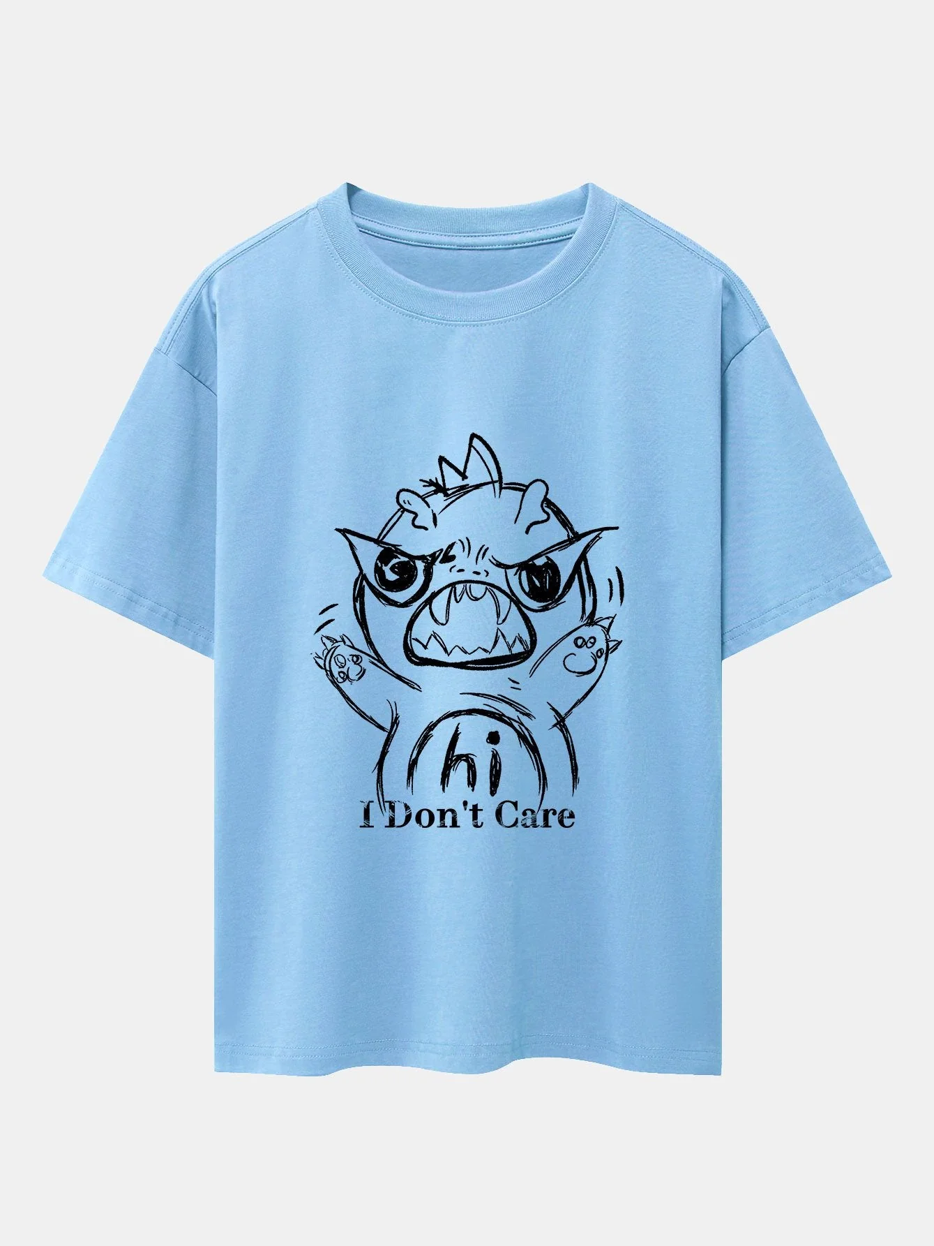 Ignacio® | Cartoon Dinosaur Print Drop Shoulder Oversize T-Shirt - Image 7