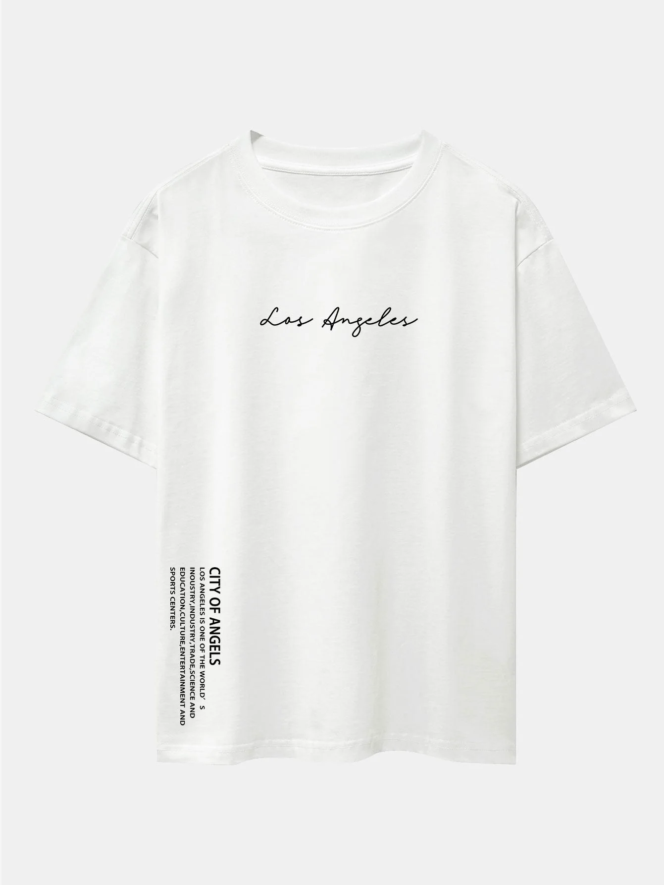 Ignacio® | Los Angeles Print Drop Shoulder Oversize T-Shirt & Corduroy Drawstring Shorts - Image 7