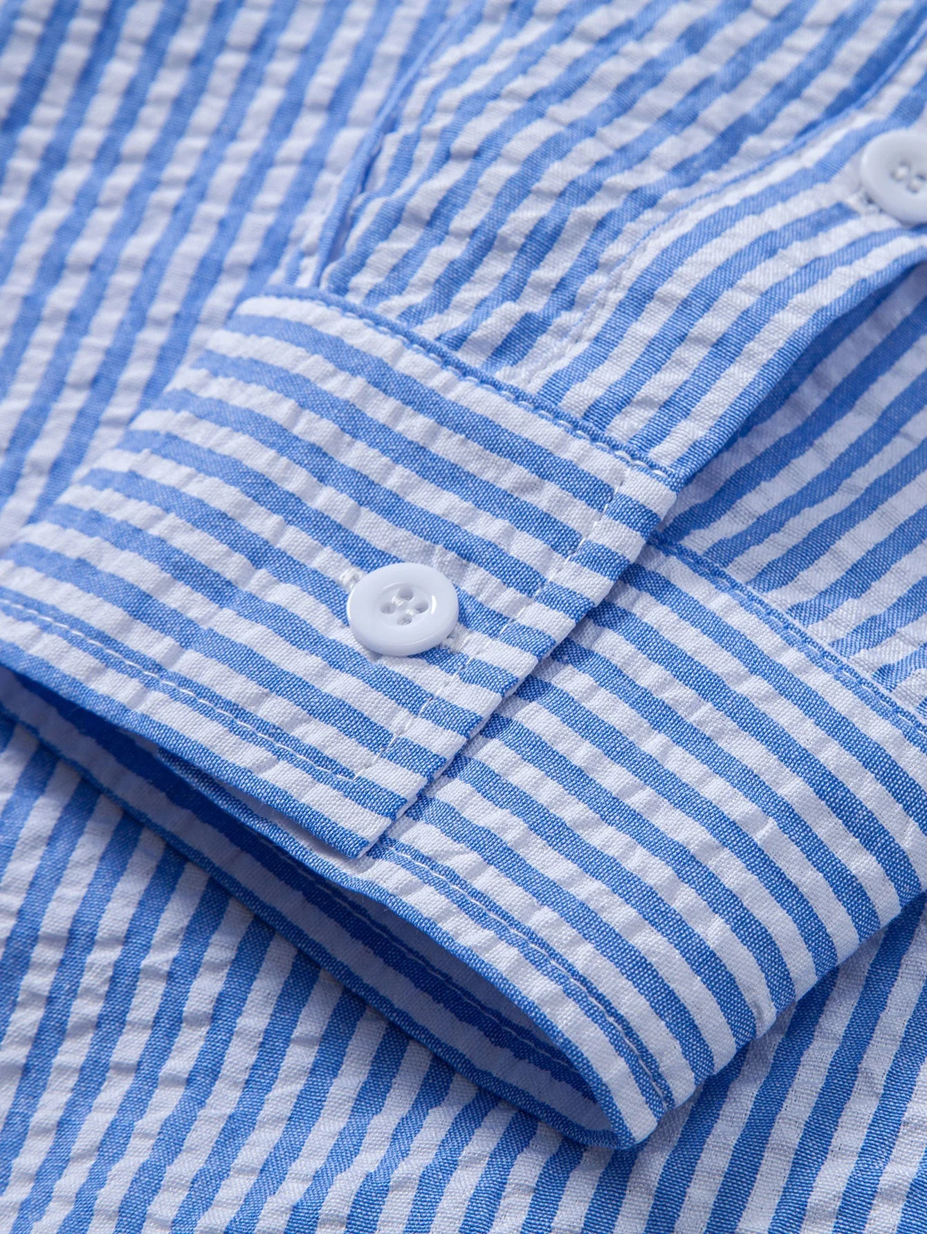 Ignacio® | Seersucker Striped Button Up Shirt & Straight Leg Linen Pants - Image 6