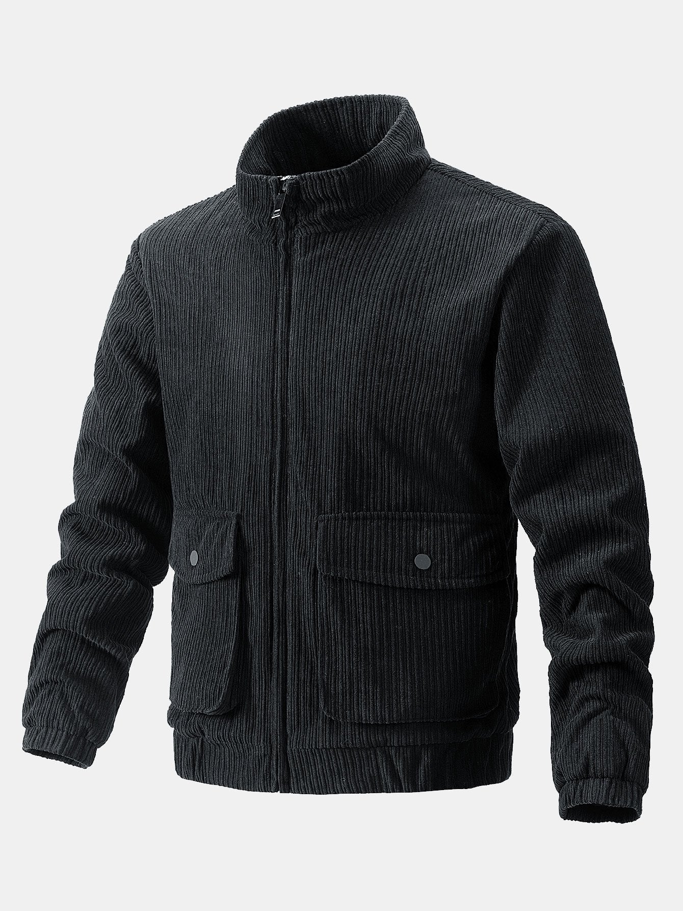 Ignacio | Funnel Neck Zipped Corduroy Jacket - Image 4