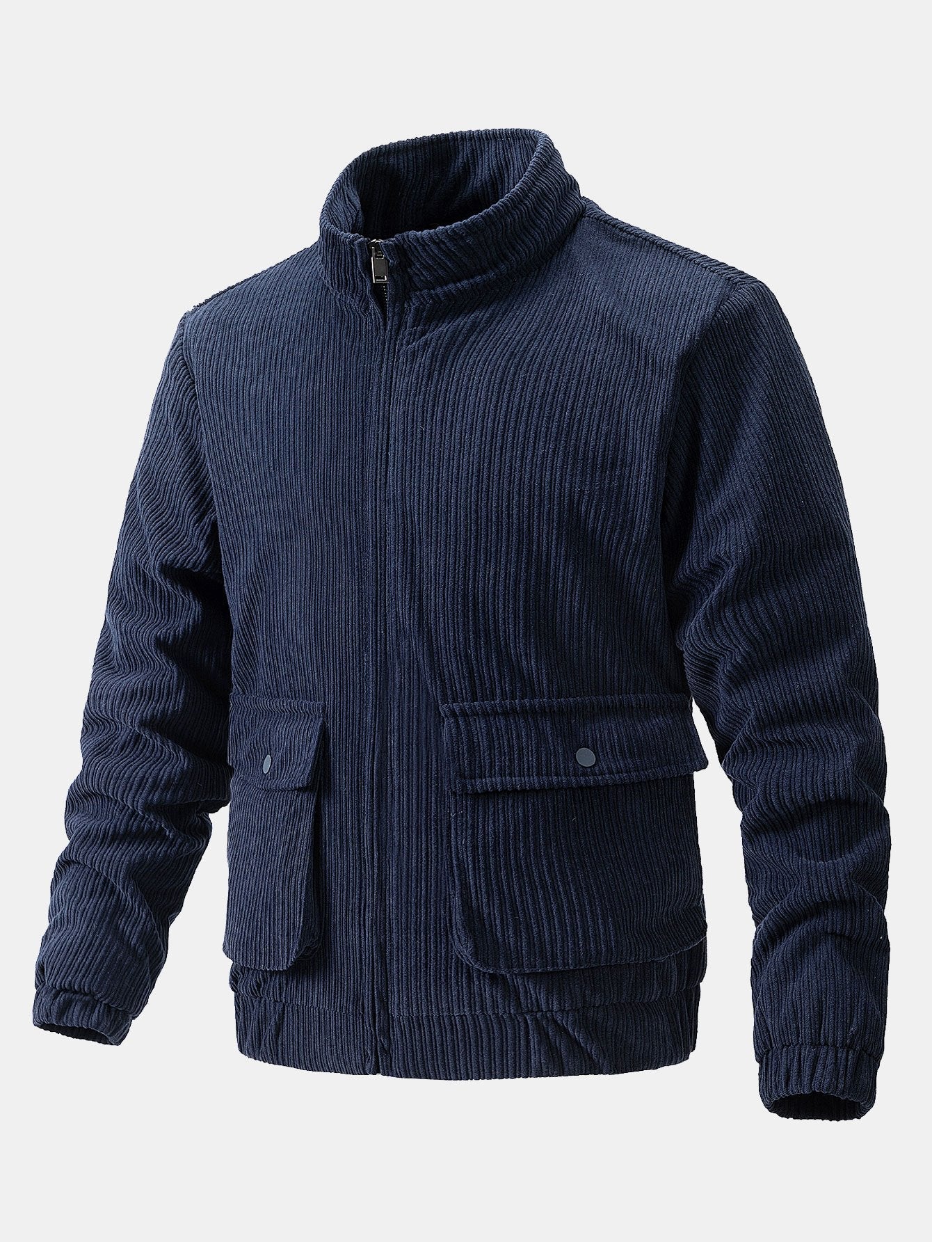 Ignacio | Funnel Neck Zipped Corduroy Jacket - Image 5