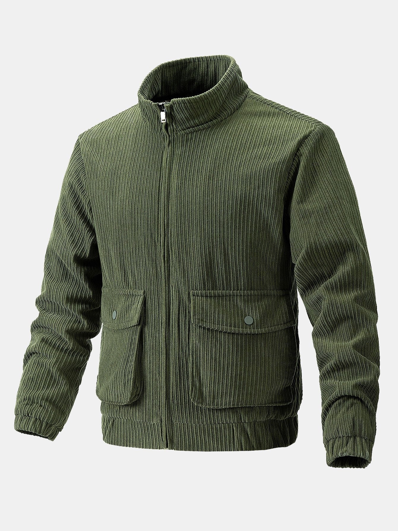 Ignacio | Funnel Neck Zipped Corduroy Jacket - Image 6