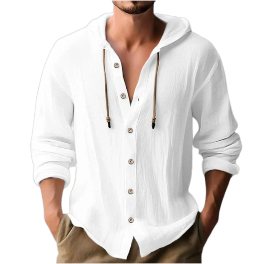 Ignatius® | Button-Down Shirt With Hood For Men - Image 2