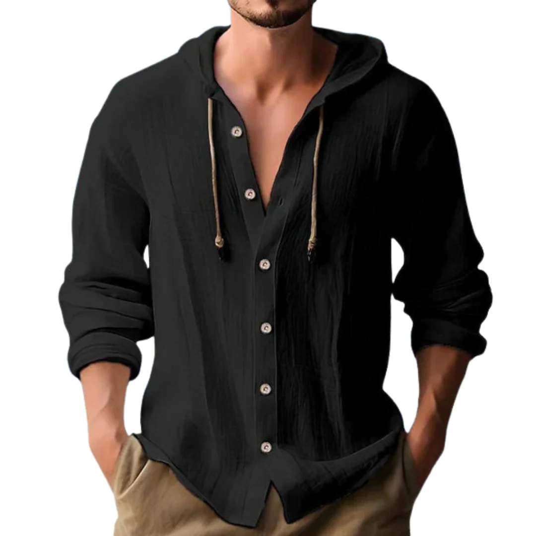 Ignatius® | Button-Down Shirt With Hood For Men - Image 5