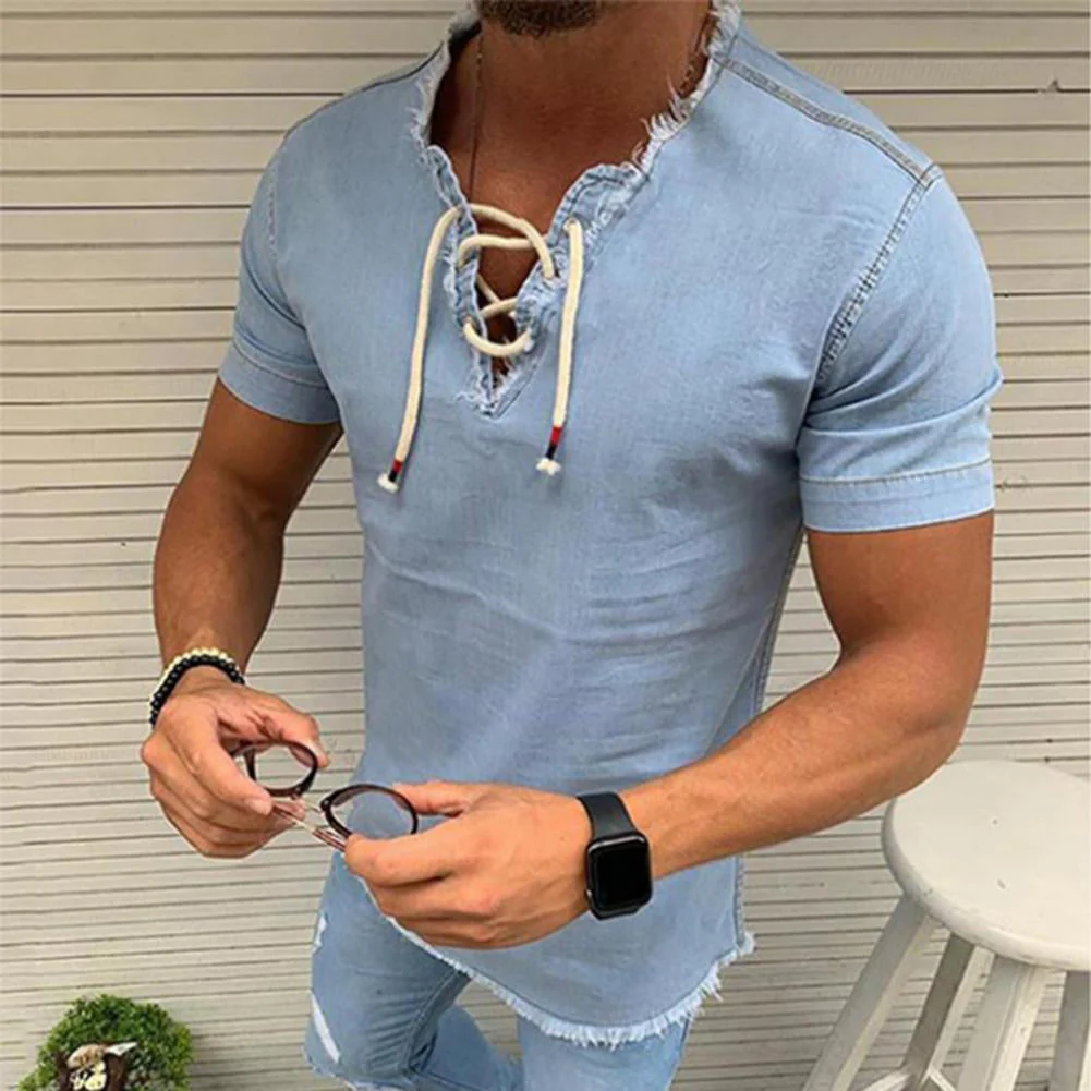 Ignatius® | Short Sleeve Shirt With Drawstring Closure - Image 2