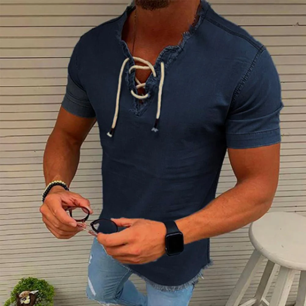 Ignatius® | Short Sleeve Shirt With Drawstring Closure - Image 3