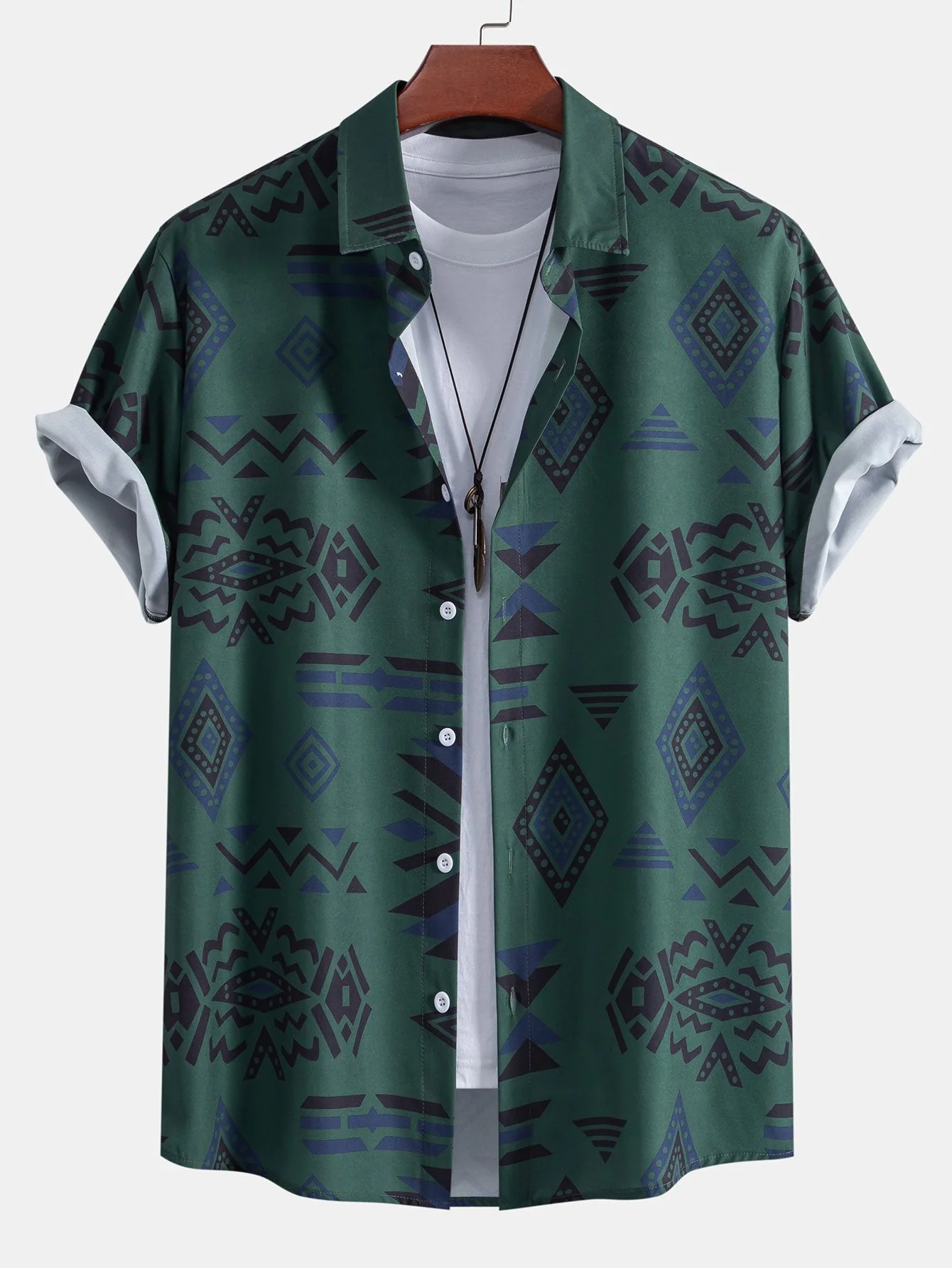 Iker® | Aztec Geometric Print Shirt - Image 5