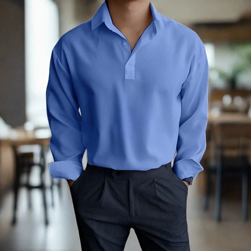 Ilario® | Beautiful Long Sleeve Polo Shirts - Image 3