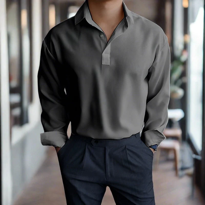 Ilario® | Beautiful Long Sleeve Polo Shirts - Image 4