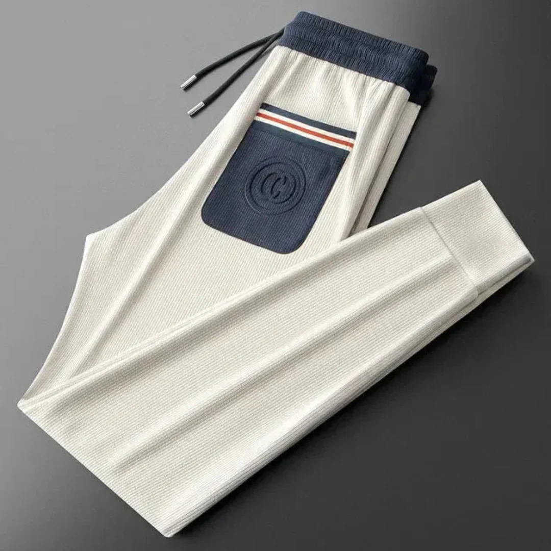 Ildefonso | Arthur Contrast Pocket Ribbed Joggers - Image 2