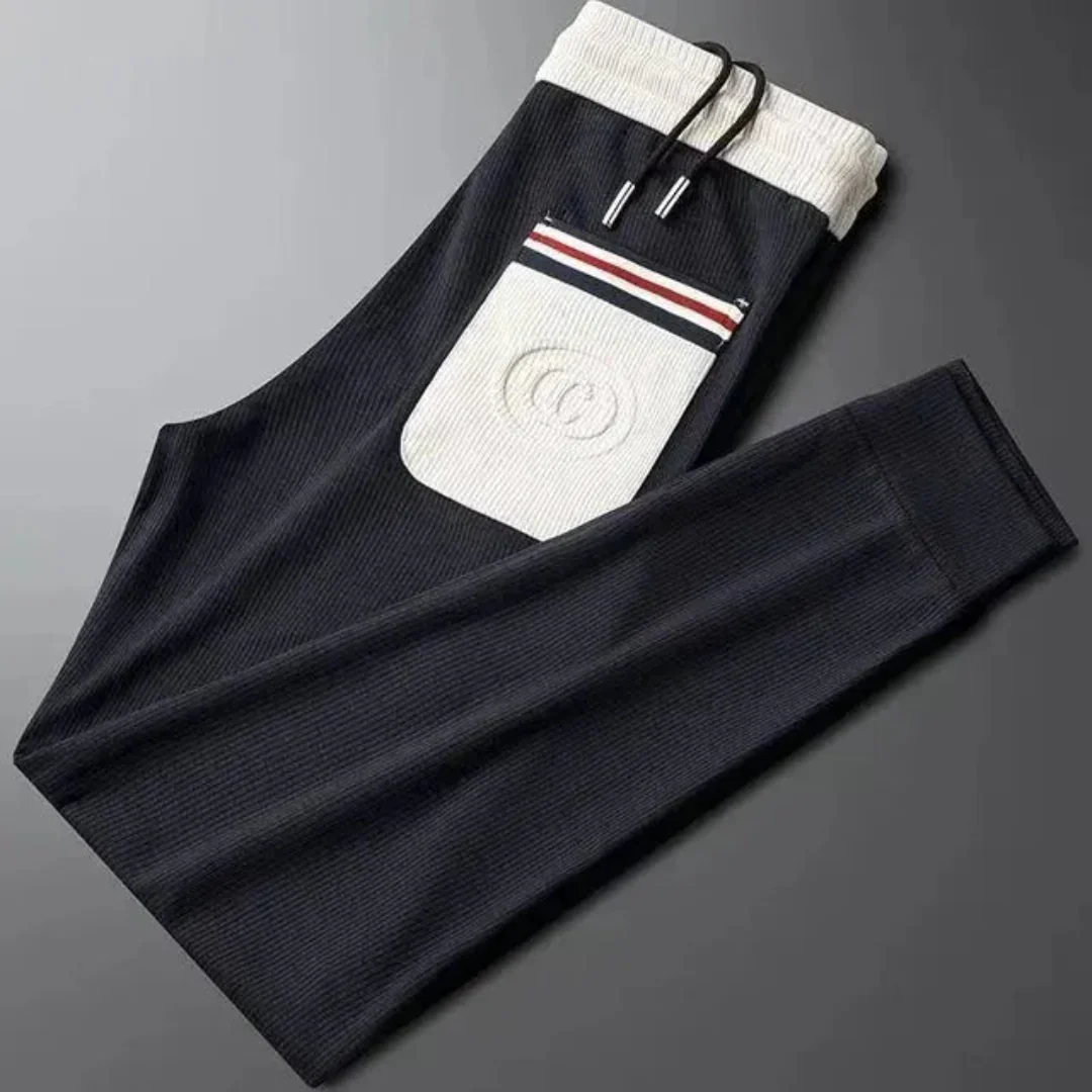 Ildefonso | Arthur Contrast Pocket Ribbed Joggers - Image 3