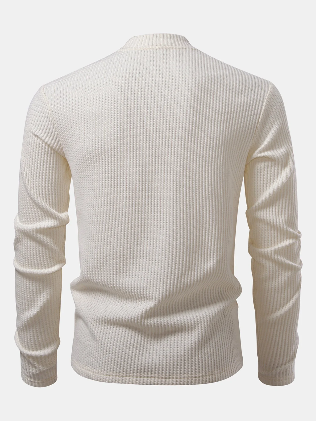 Imran® | Long Sleeve Waffle Mock Neck T-Shirt & Drawstring Knitted Waffle Pants - Image 17