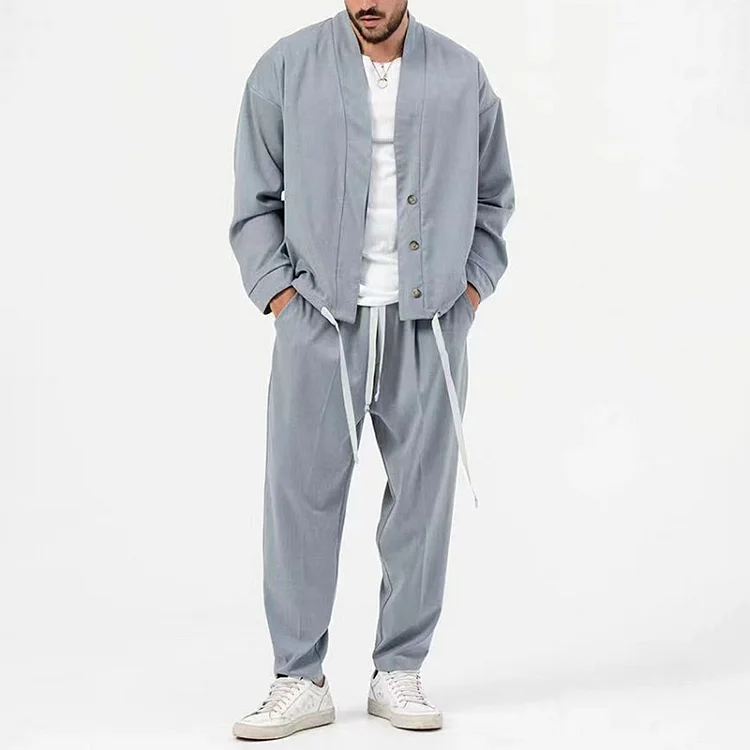 Indigo® | 2 Piece Set Of Button Down Blazer And Drawstring Trousers - Image 3
