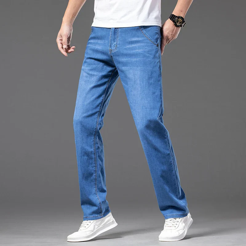 Indigo | Casual Straight Denim Jeans - Image 2