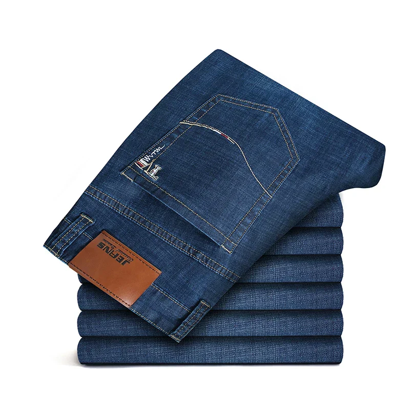 Indigo | Casual Straight Denim Jeans - Image 8
