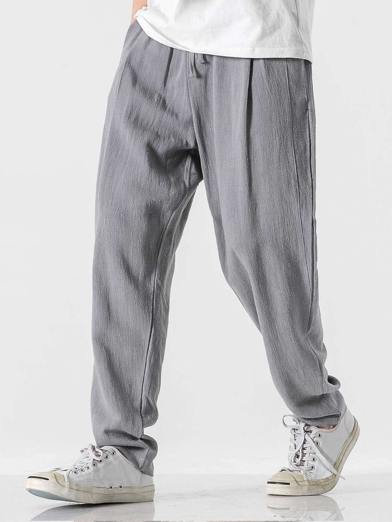 Innes® | Relax Fit Harem Pants In Linen And Cotton Blend - Image 5