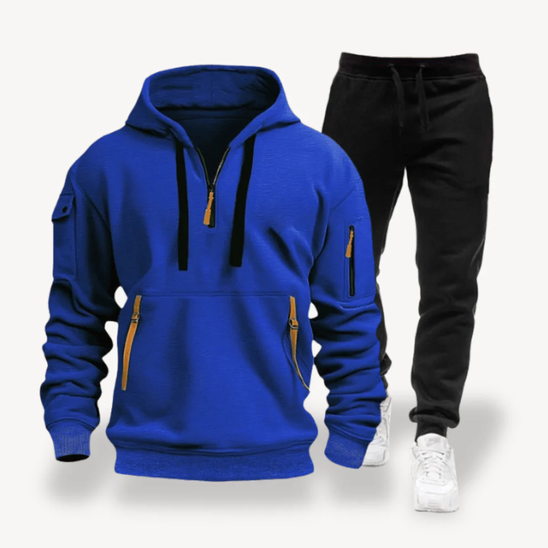 Inocencio® | Men Tracksuits with Half Zip Hoodie - Image 2