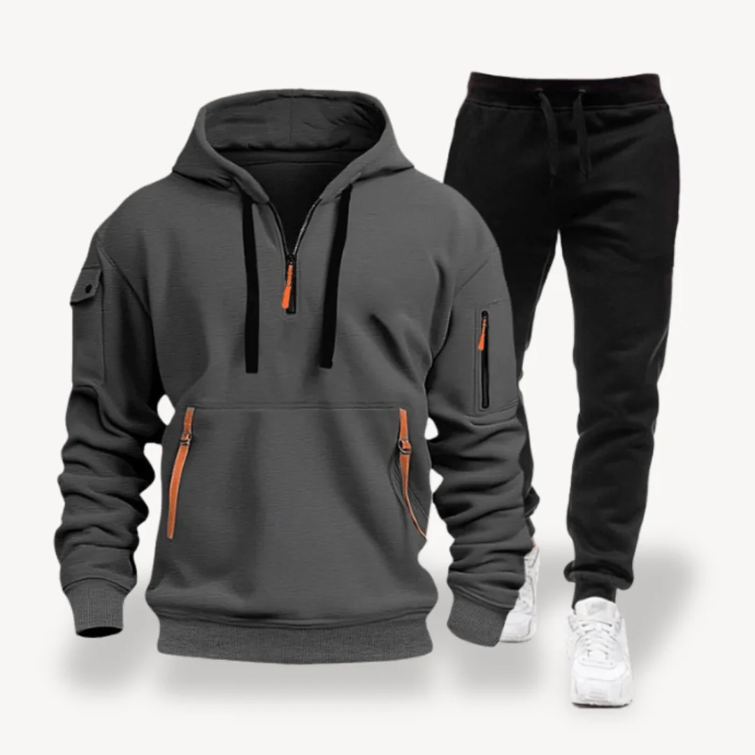Inocencio® | Men Tracksuits with Half Zip Hoodie - Image 3