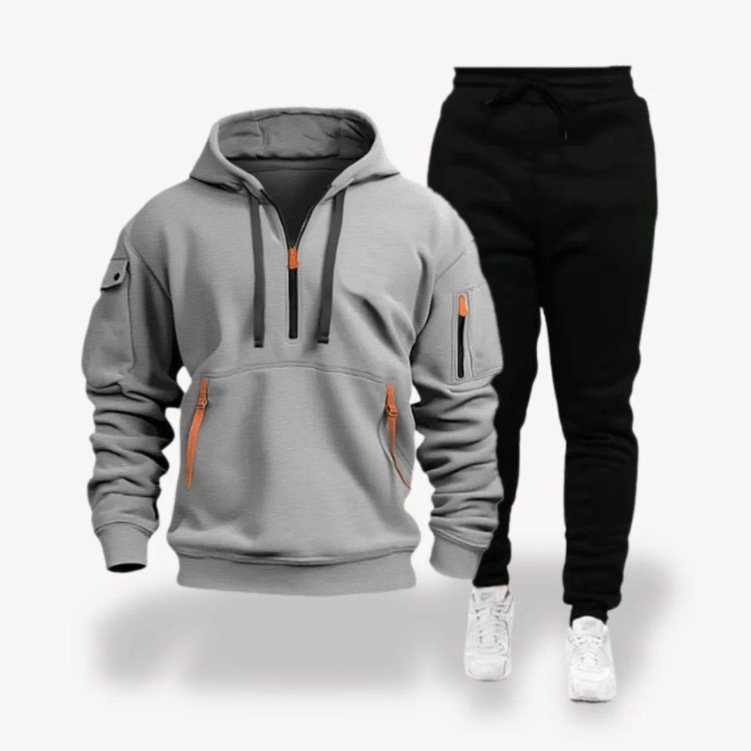 Inocencio® | Men Tracksuits with Half Zip Hoodie - Image 5