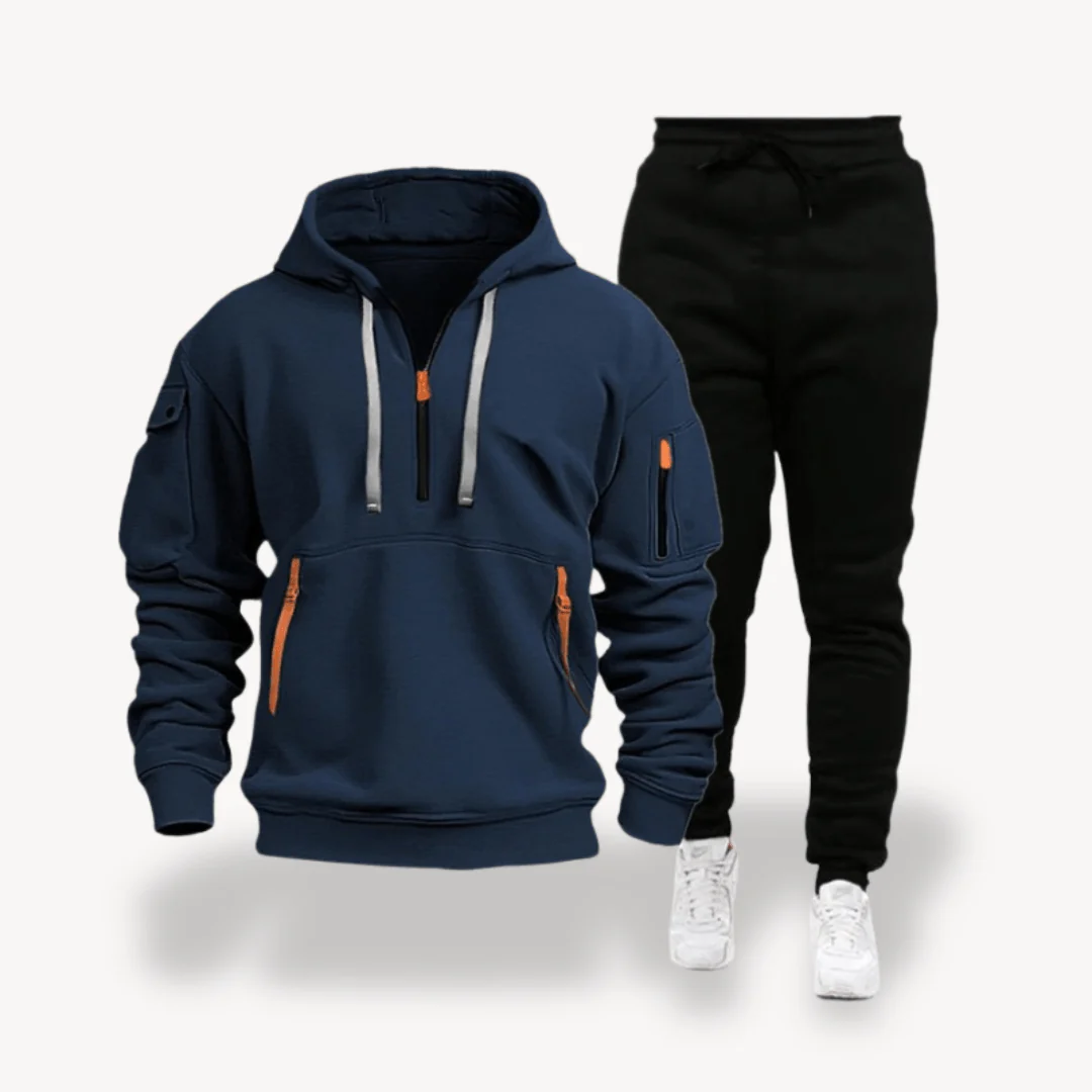 Inocencio® | Men Tracksuits with Half Zip Hoodie - Image 7