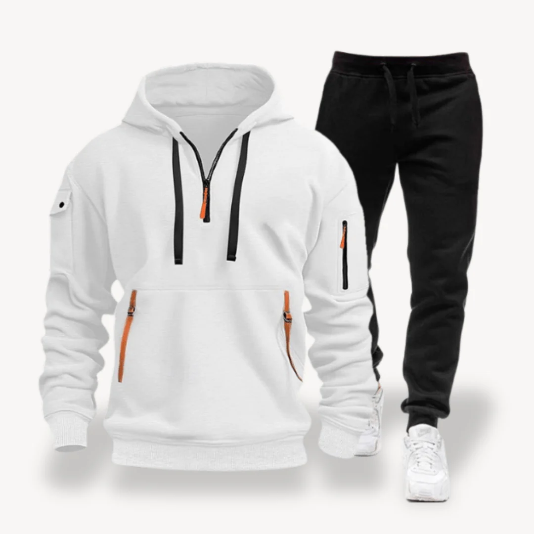 Inocencio® | Men Tracksuits with Half Zip Hoodie - Image 8