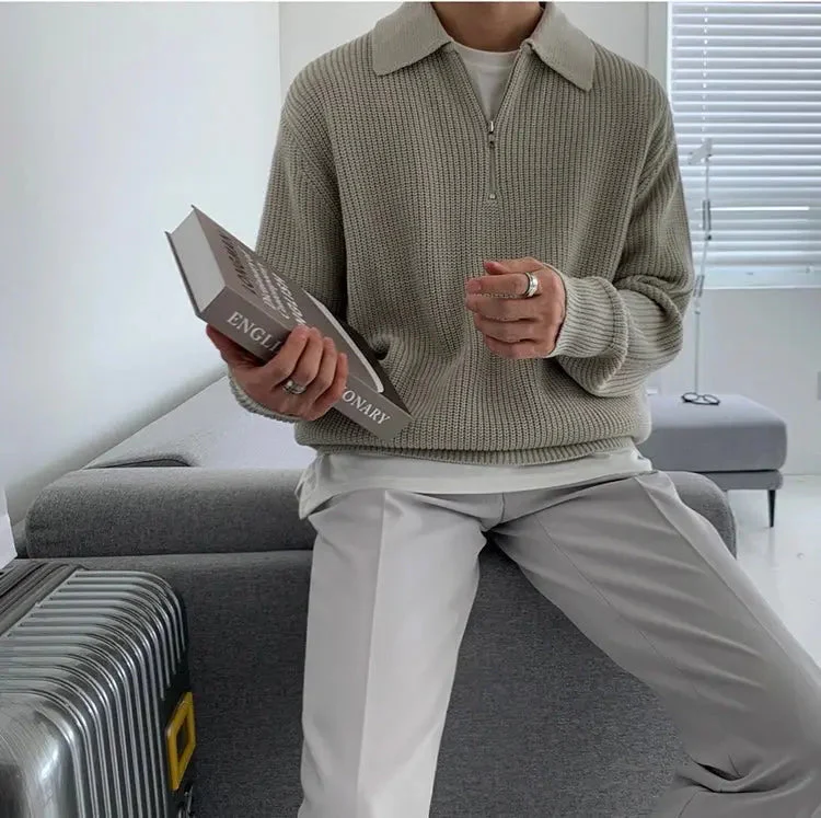 Ira® | Half-Zip Knitted Sweater For Men - Image 2
