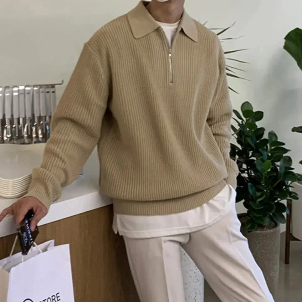 Ira® | Half-Zip Knitted Sweater For Men - Image 5