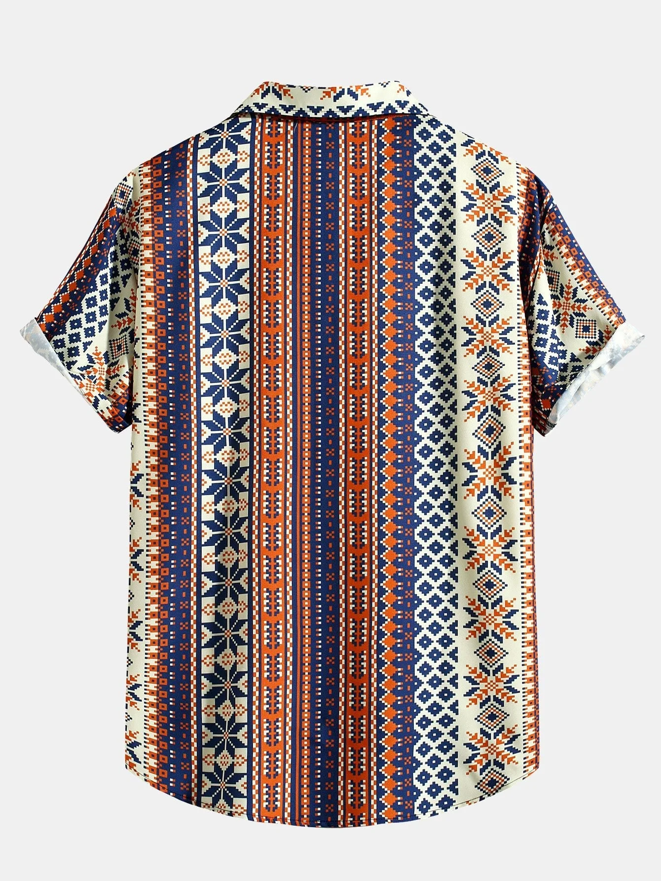 Isaac® | Aztec Geometric Print Button Up Shirt - Image 2