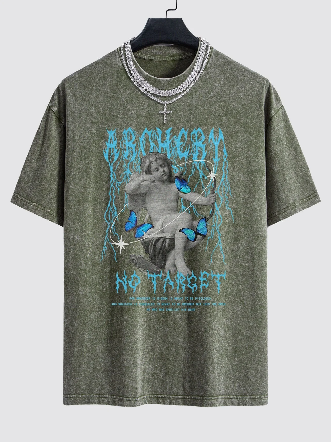 Isaac® | Character Slogan Print Washed Drop Shoulder Oversize T-Shirt - Image 3