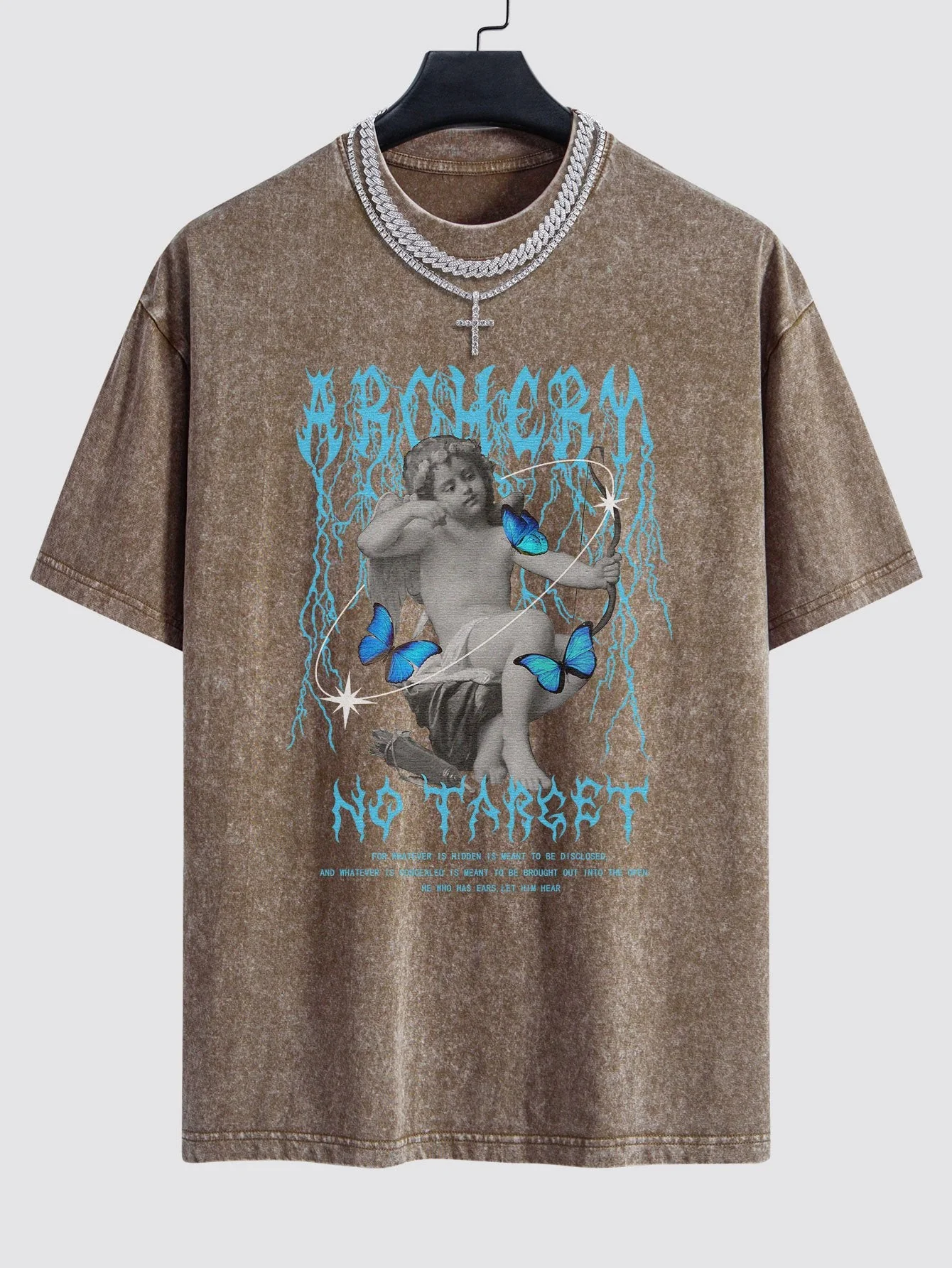 Isaac® | Character Slogan Print Washed Drop Shoulder Oversize T-Shirt - Image 4